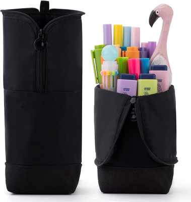 Foldable Standing Pencil Pen Case with Compartments Large Capacity Pencil Pouch 