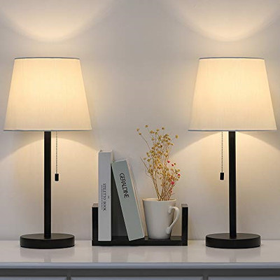 Modern Table Lamp Set of 2, Bedside Lamps for Bedroom ...