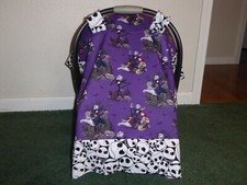 NIGHTMARE BEFORE CHRISTMAS car seat canopy cover w or without peekaboo opening