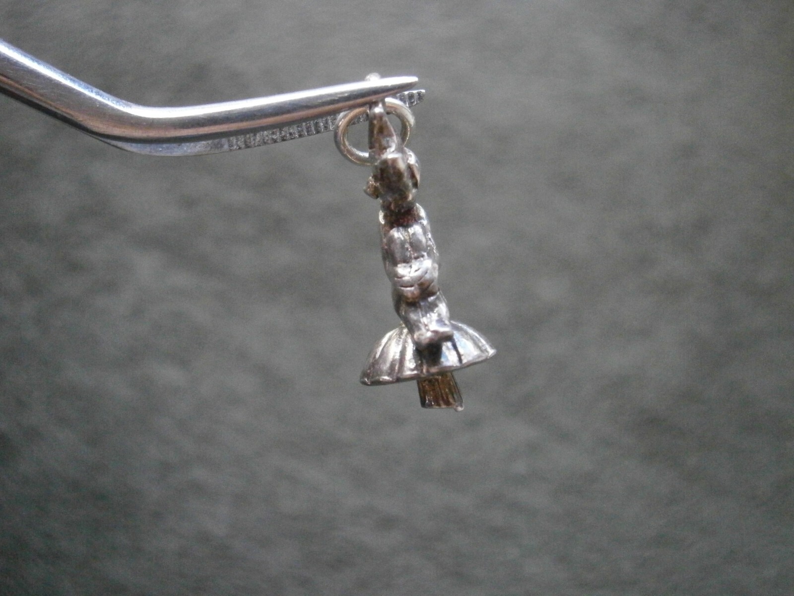 Cornish Pixie Piskie on Toadstool Vintage Sterlin… - image 4