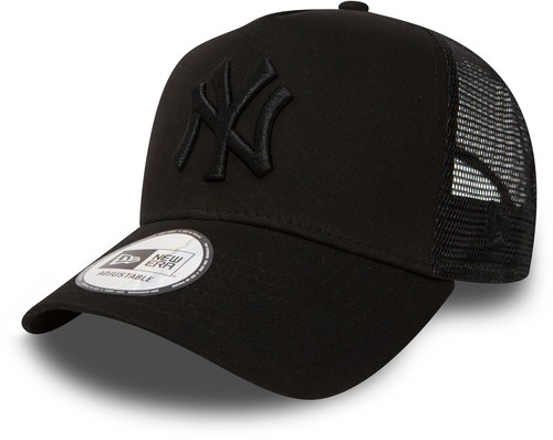 New York Yankees New Era Tout Noir Clean Casquette Camionneur - Photo 1/4