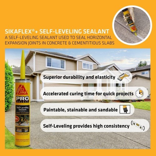 10.1 fl. oz. Sikaflex Self-Leveling Polyurethane Sealant - Gray - Picture 3 of 6
