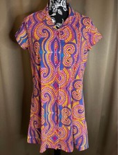 Women Short sleeve Dress Buttons Up Size Medium