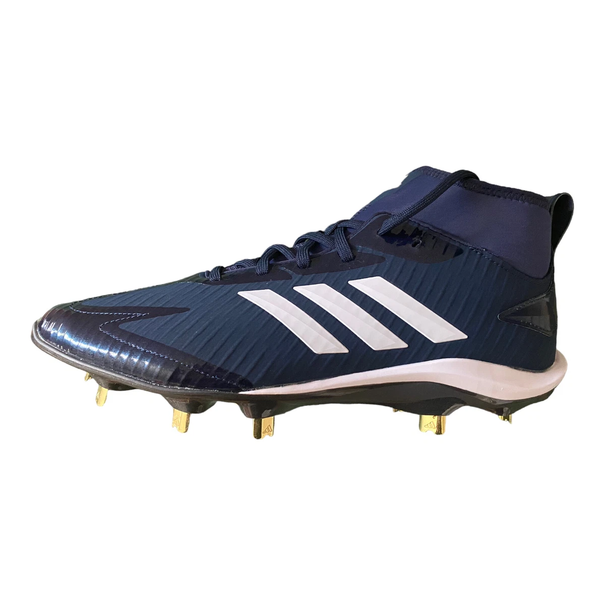 adidas Adizero Stabile Pro Mid Baseball Shoes Metal Cleats Navy UK