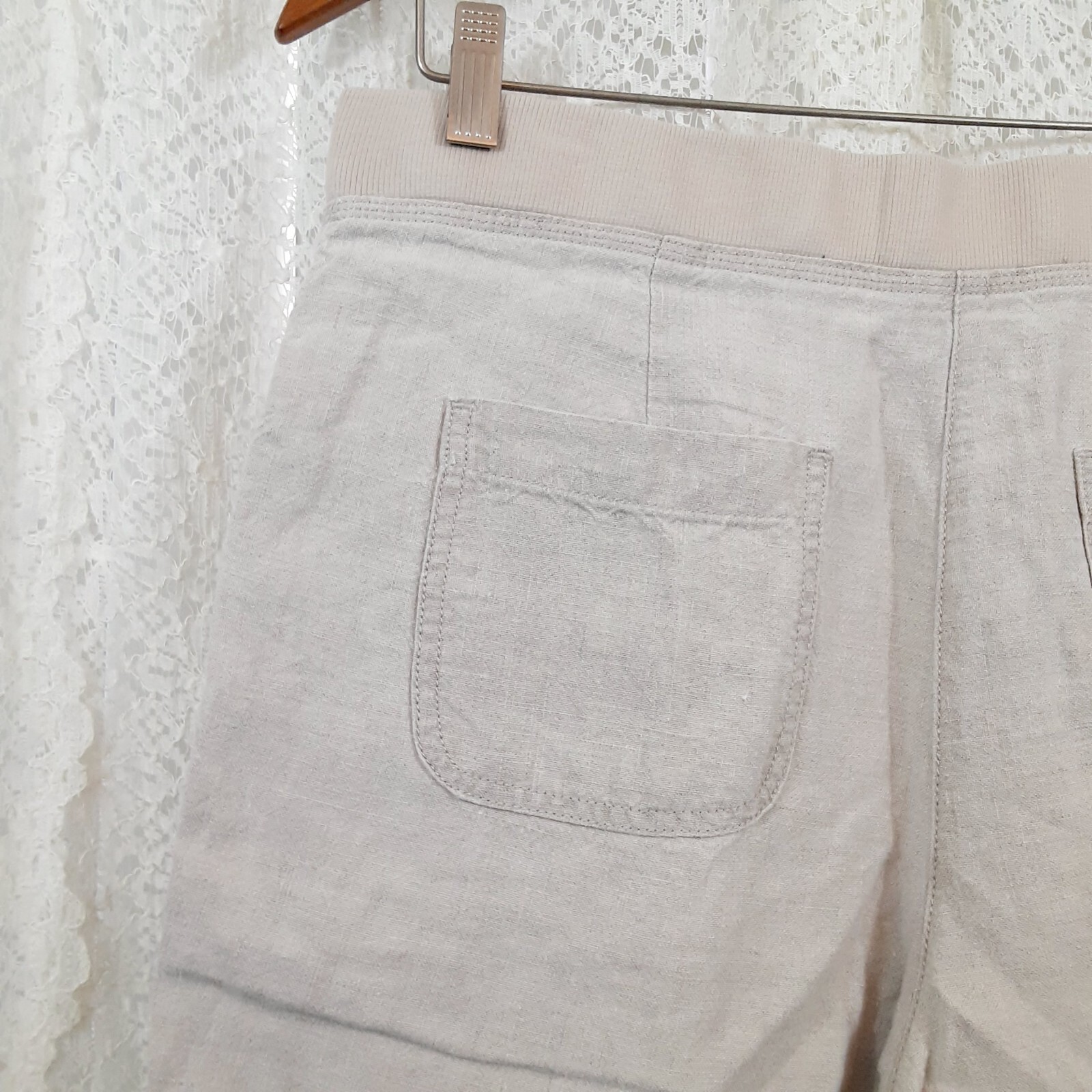 J Jill Womens Khaki Linen Shorts Size S 4 eBay