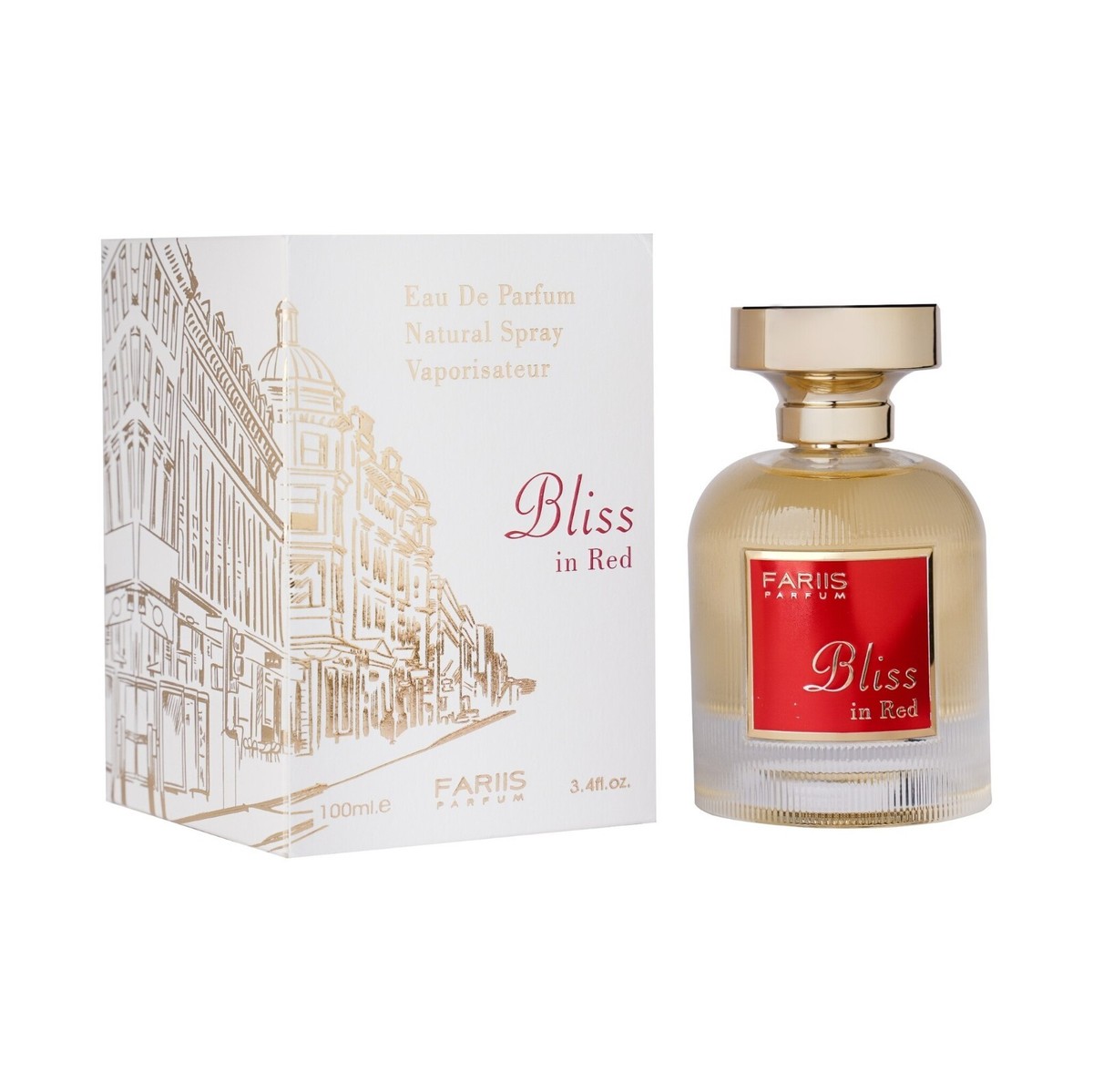 Fariis Bliss In Red Eau De Parfum Spray (Unisex) By Fariis Parfum - 3.4 oz Fariis Bliss In Red Eau De Parfum Spray (Unisex) By Fariis Parfum - 3.4 oz