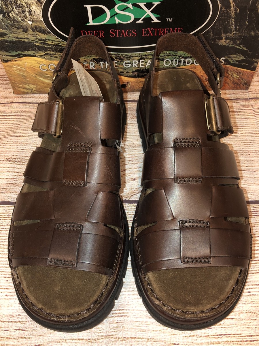 New Deer Stags DSX Bluff Brown Leather Fisherman display picture 3