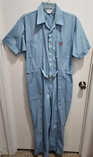 VTG 70s Sears Leisure One Piece Short Sleeve Belted Jumpsuit Disco Size 42 - S