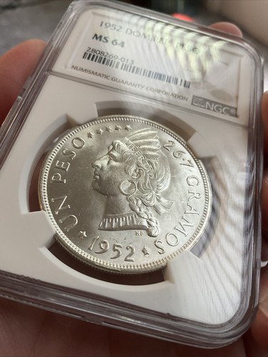 NGC 1952 MS64 Dominican Republic Peso - Picture 3 of 5