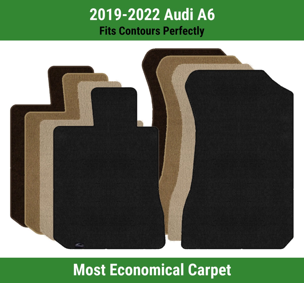 Lloyd Velourtex Front Row Carpet Mats for 2019-2022 Audi A6 