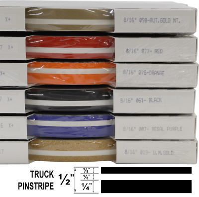 Truck Car PinStripe 1/2'' (8/16'') x 150' Roll Accent Pinstripe Stripe
