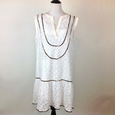 Bcbgmaxazria Shift Dress Womens Large Lace Boho Peasant