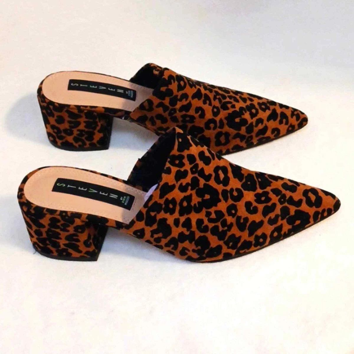 Steven leopard best sale mules
