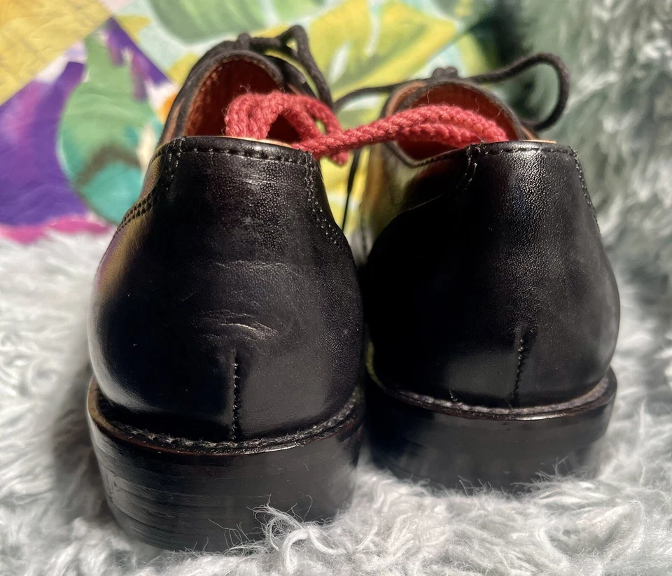 Zapatos Oxford COACH Taggart de cuero suave negro con cordones para mujer talla 7,5 hechos en Italia Foto 3 de 4