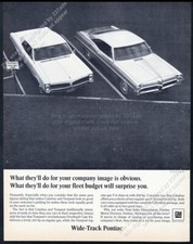 1967 Pontiac Catalina & Tempest photo unusual fleet car theme vintage print ad