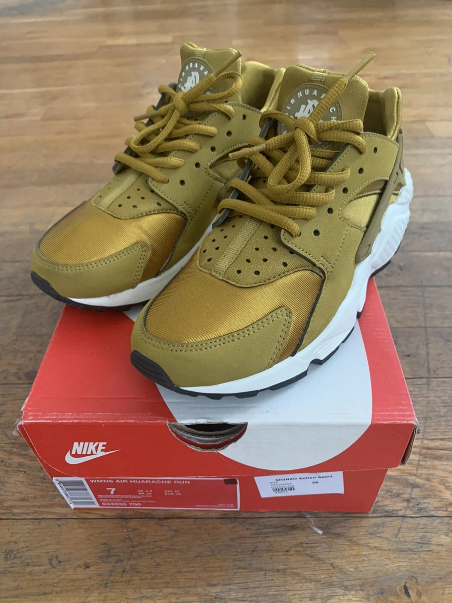 Empleado Planta de semillero barrera Nike Huarache Run Bronze Bronzine Womens 7 | eBay