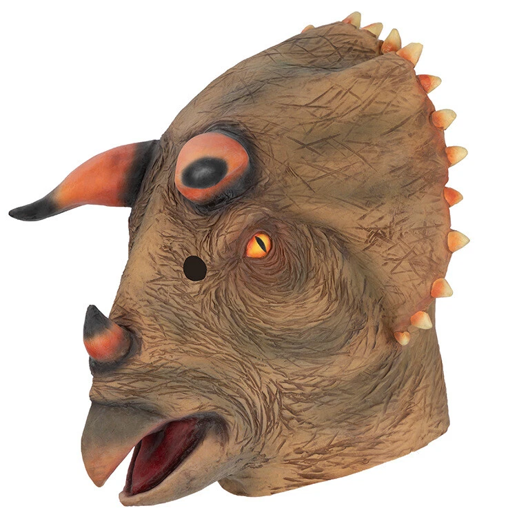 Halloween Masquerade Latex Facny Dinosaur Head Mask Creepy Party Cosplay Costume - Image 4 of 4