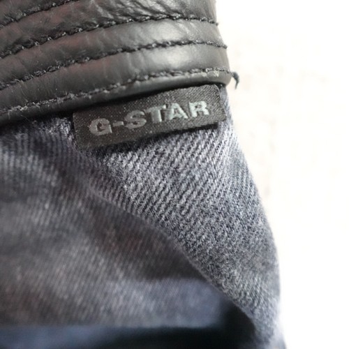 G-star Raw Jeans 33 x 28 Blue Black Artwork 3D Relaxed Button Fly Leather Denim - Picture 8 of 23