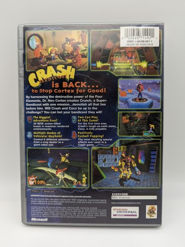 Crash Bandicoot: The Wrath of Cortex (Xbox 2003) VERY GOOD W/MANUAL PLATINUM HIT - Picture 2 of 3