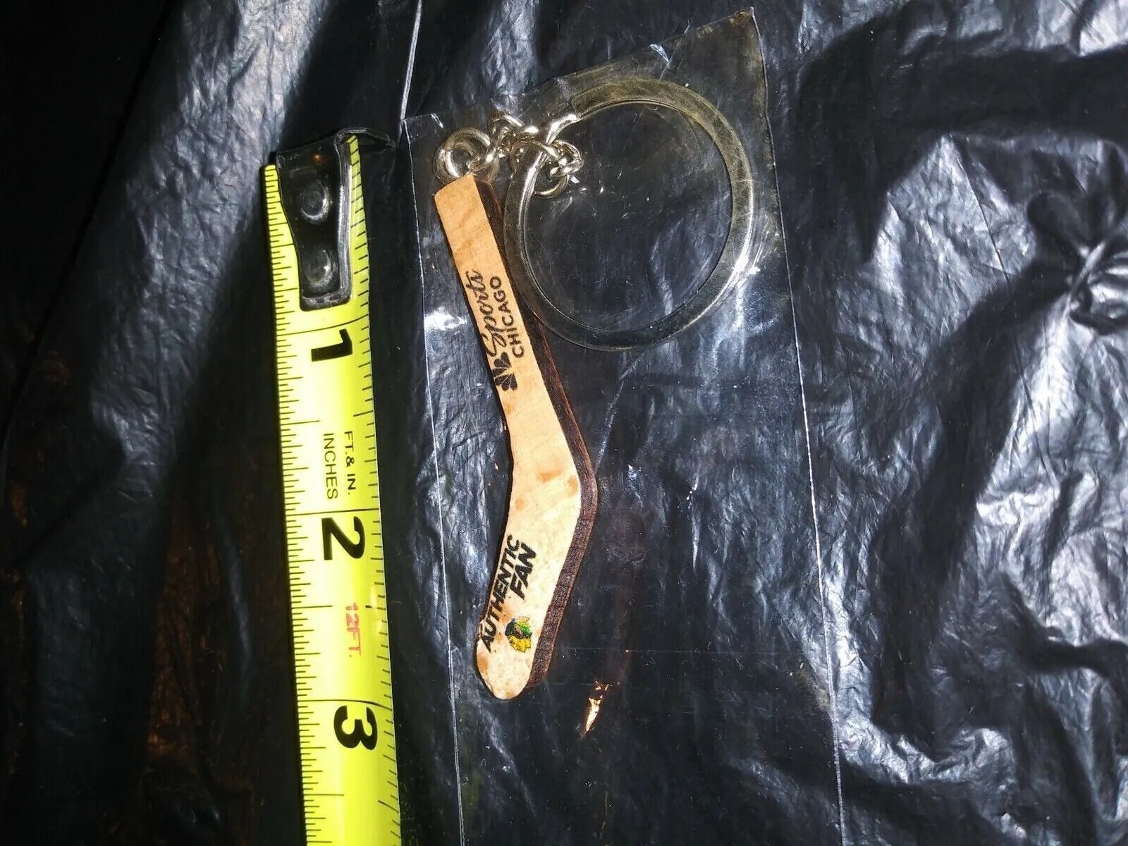 Chicago Blackhawks New 2019 Promo A.Fan Sga Mini Wooden Hockey Stick Keychain