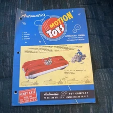 Vintage Henry Katz Toy Brochure Automatic Motion Toys