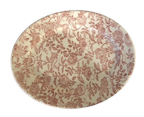Platter CHURCHILL PINK PEONY Made in England Floral Chintz 12.5x9.75 Mint - Picture 5 of 7