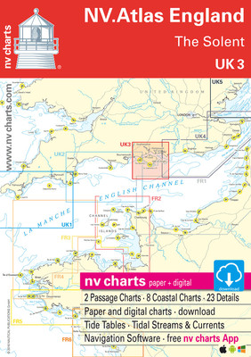 NV UK 3 England - The Solent # sea chart Britain yacht boat app Seekarte aktuell