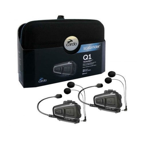 Cardo SCALA RIDER Q1 TEAMSET INTERFONO Moto Bluetooth Casco Cuffie | eBay