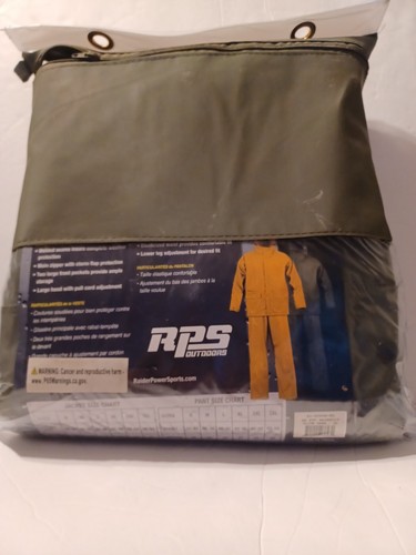 SX Rain Suit PVC Heavy Duty Coat Pants Green (XL) Fit Over Clothes RPS Outdoor - Picture 4 of 6