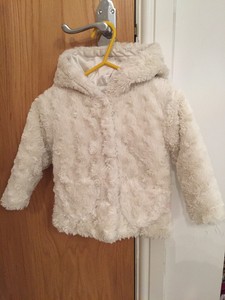 baby girl white fur coat