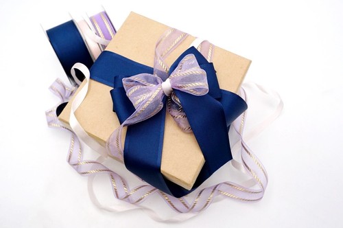 1.5" & 3/4" x25YD+ 3/8 "20YD Classy royal Blue & Purple Ribbon - Picture 2 of 5