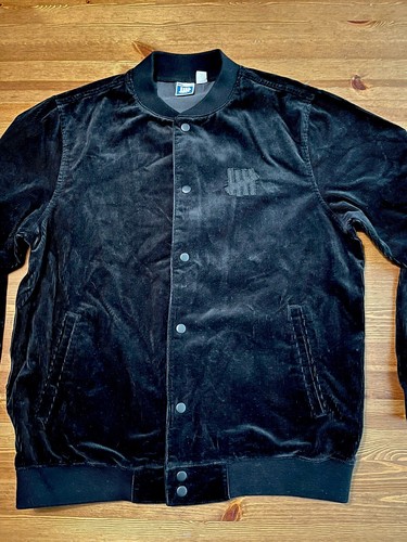 UNDEFEATED 22SS CORD BASEBALL JACKET BLACK Men’s Size Large L - Picture 2 of 4
