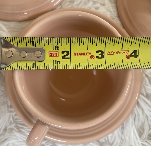 Fiestaware, Set of 4 Tea Cups & Saucers Pink- Retired - Picture 8 of 10