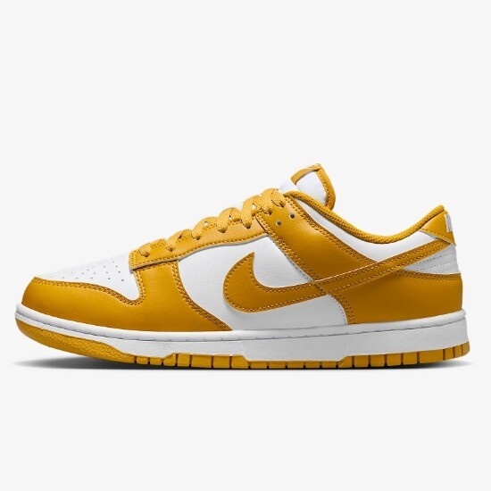 Кожаные кроссовки Nike Dunk Low в стиле ретро горчичного цвета (HF5441-109) Доставлены в кратчайшие сроки