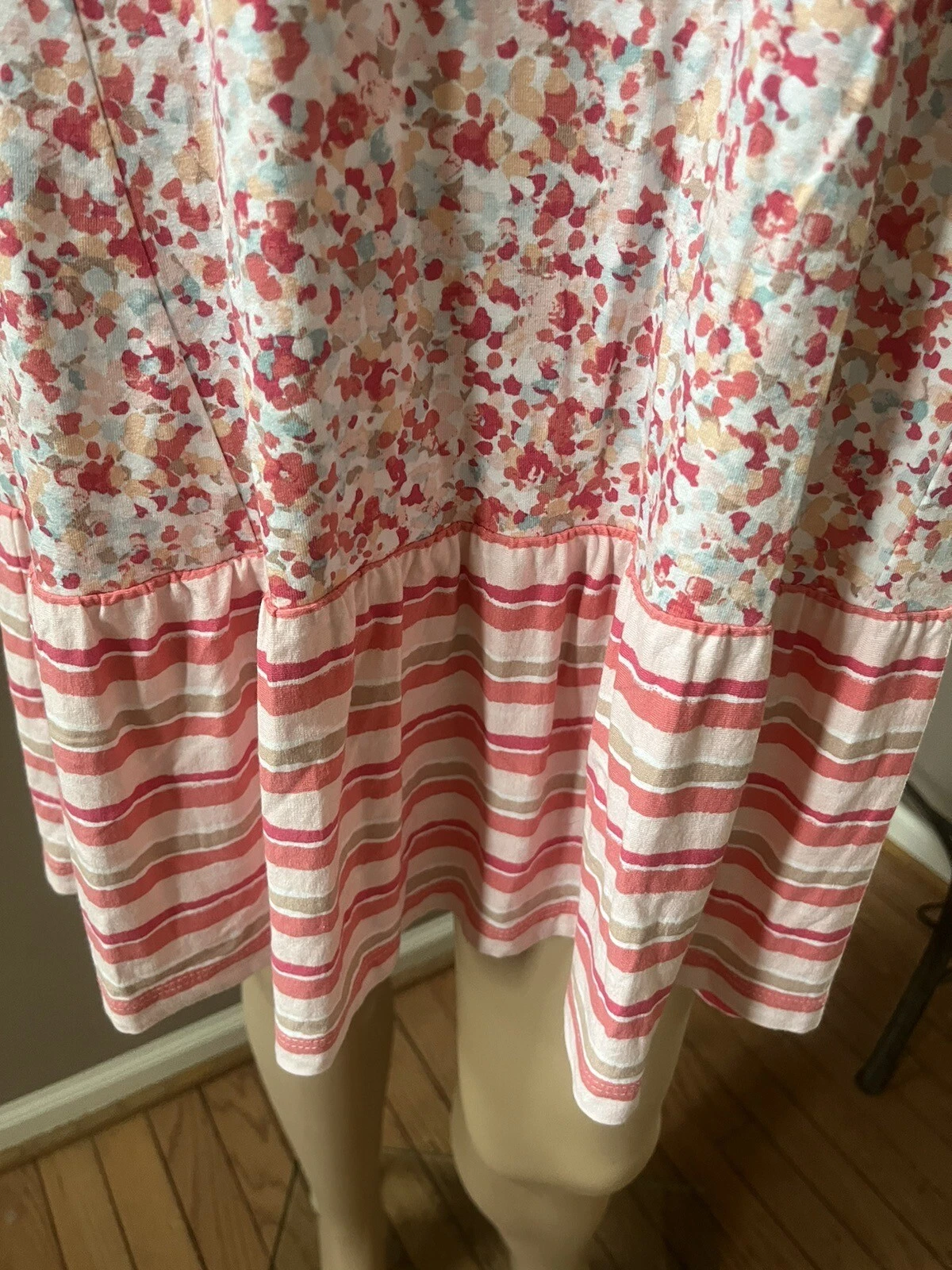 VETEMENTS Abito tubino senza maniche Ann Taylor Loft taglia XXSP Petite Peach floreale elasticizzato