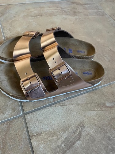 Plantilla Birkenstock Arizona metálica de cobre suave estrecha 40 - Imagen 4 de 5