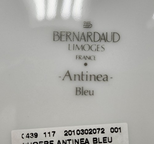 Bernardaud Limoges France ANTINEA BLUE Round Platter 11" Never Used BRAND NEW - Picture 2 of 4