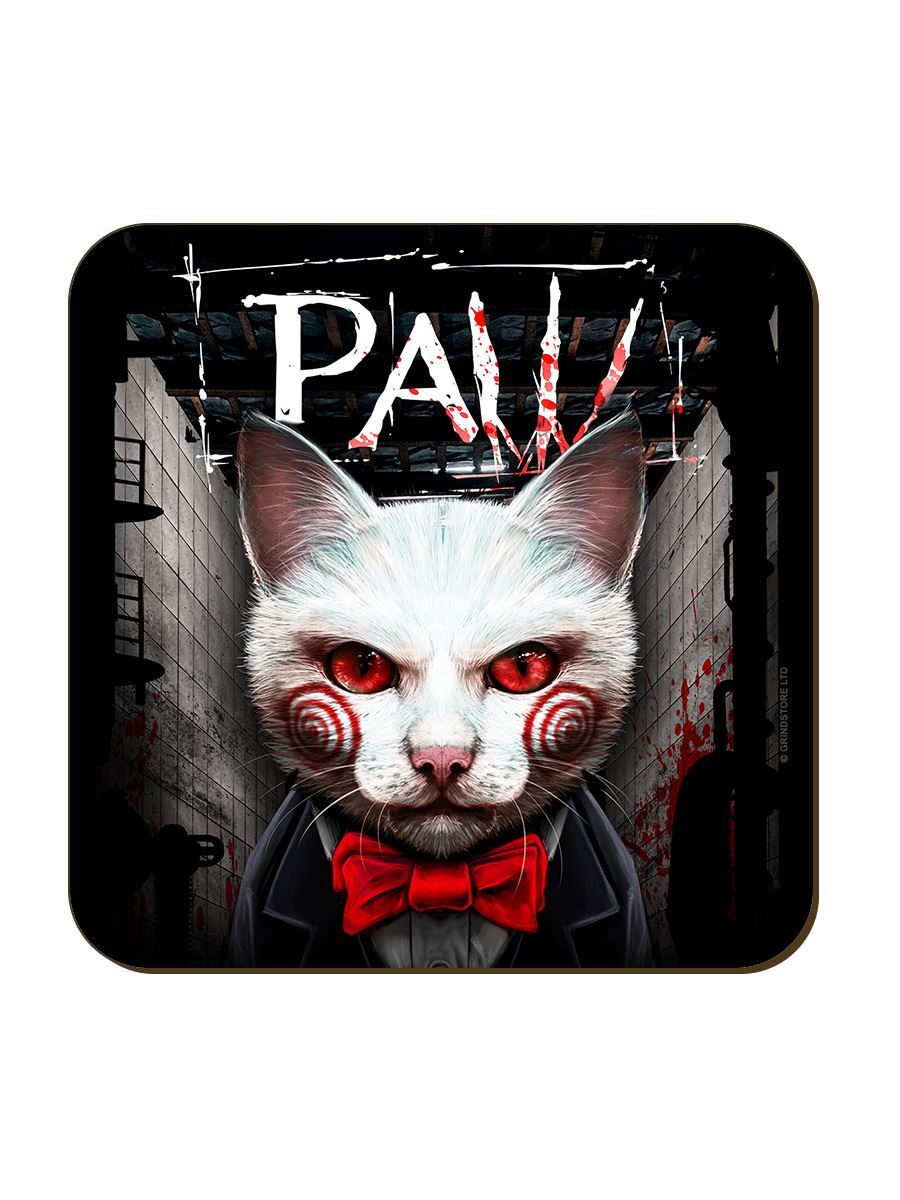 Coaster Horror Paw Black 9.2x9.2cm