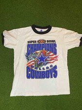 1996 Dallas Cowboys - Super Bowl XXX Champions - Vintage NFL Tee Medium 