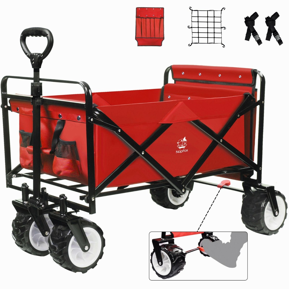 日本未入荷☆Folded Bag_4 colors/autt Amazon.com : Collapsible Wagon Cart with Big All-Terrain
