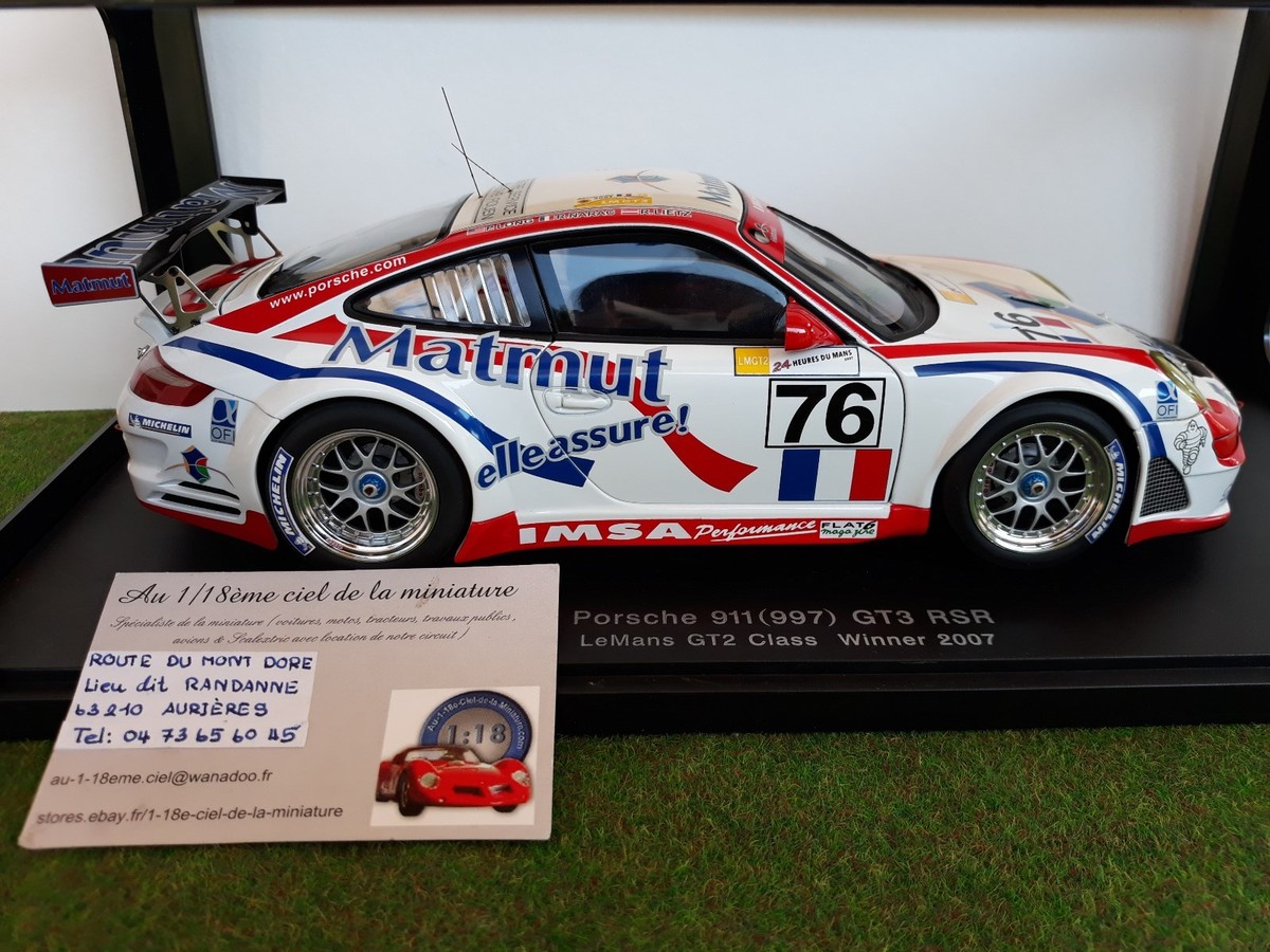 PORSCHE 911 997 GT3 RSR 2007 MATMUT # 76 WINNER GT2 LE MANS o 1/18