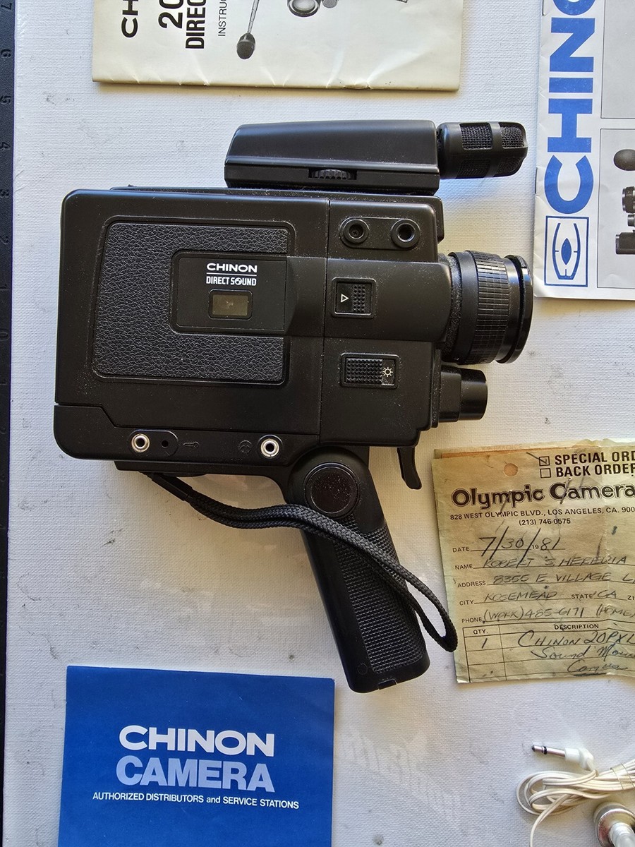 Vintage Chinon 20-P XL Black Direct Sound Super 8 Movie