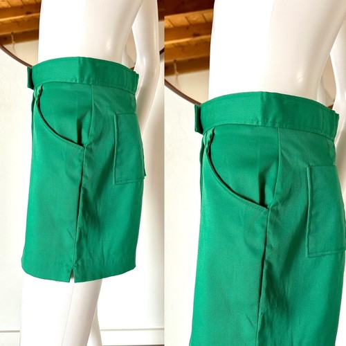 VTG 70'S DE MURA GREEN HIGH WAISTED SHORT SHORTS HOT PANTS FITS S/M 28.5"W - Picture 4 of 9