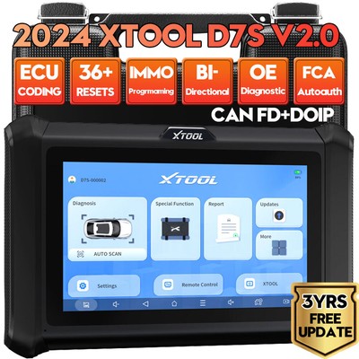 XTOOL D7S V2.0 Car Bidirectional Scanner Full System Diagnostic IMMO Programming