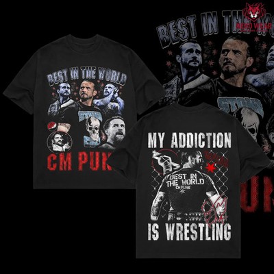 CM PUNK BEST IN THE WORLD TEE, Wrestling Tee, Wrestling Graphic Tee
