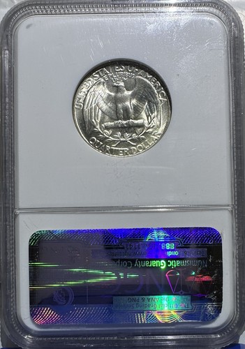1947 Washington Quarter Dollar .25c NGC MS66 - Bild 2 von 4