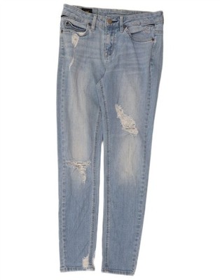 LEE Damen Distressed Super Skinny Jeans W26 L27 Blau Baumwolle AI02