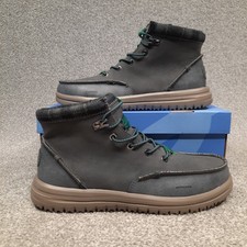 Hey Dude Mens Bradley Charcoal Grey Boots Shoes Size 12 Comfortable Lightweight