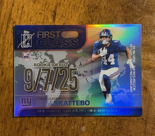 2025 Topps Signature Cam Skattebo Base (RAW)