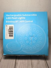 Rechargeable Submersible Blue LED Pool Lights, Bluetooth App Control
